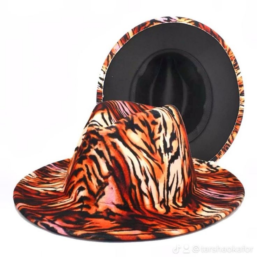 Multicolor Zebra Print Fedora